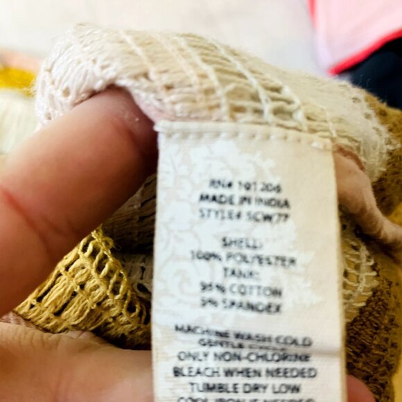 Soft Surroundings Womens Open Knit Marrakesh Pullover Gold Stripe Plus Size 1X - Picture 11 of 13